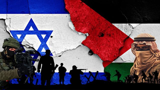 bandeiras de israel e palestina