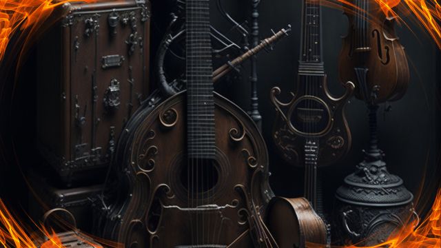 instrumentos antigos e com mensagem enigmática